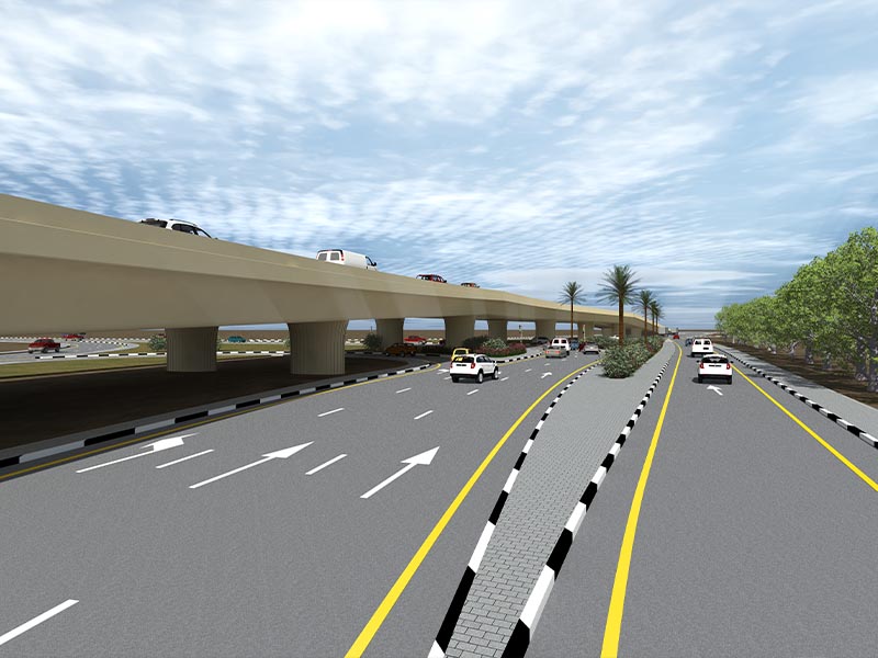 Design of Street 77 with Al Quds Street Interchange