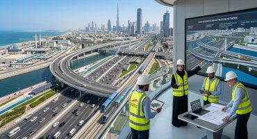 Advanced engineering infrastructure in the UAE featuring bridges, transport systems, and water management solutions by Conser